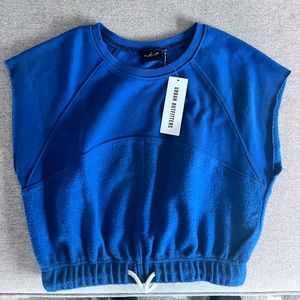 Urban outfitters cropped sleeveless sweatshirt